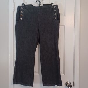 Cato Button Side Sailor Pants Cropped Bootcut Sz 16